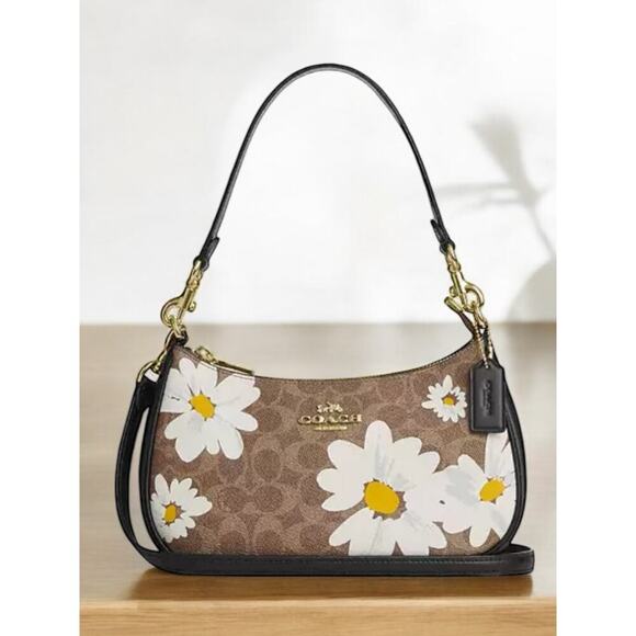 Coach Handbags - New With Tags Coach CZ586 Signature Teri Shoulder Bag With Floral Print